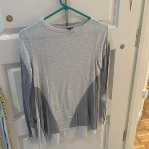 Grey long sleeve soft shirt